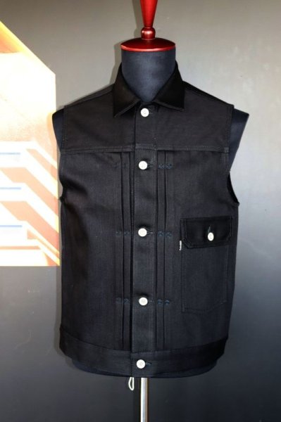 画像1: 【ViSE CLOTHING/バイスクロージング】24_Cross Denim Vest 4th (1)