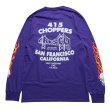 画像2: 415 CLOTHING INC　SKULL BRIDGE　L/S TEE　PURPLE (2)