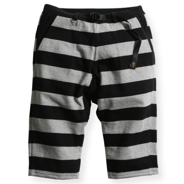 画像1: 【WESTRIDE/ウエストライド】BORDER SHORTS　BLACK/GRAY (1)