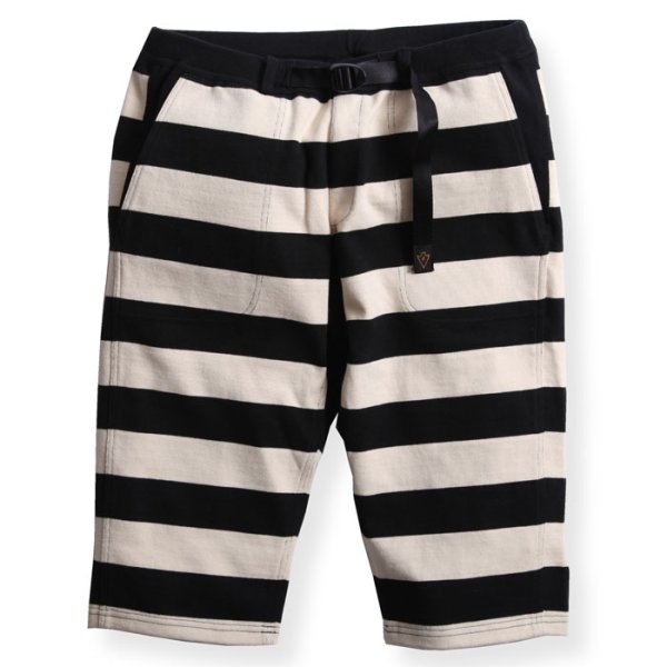 画像1: 【WESTRIDE/ウエストライド】BORDER SHORTS　BLACK/CREAM (1)