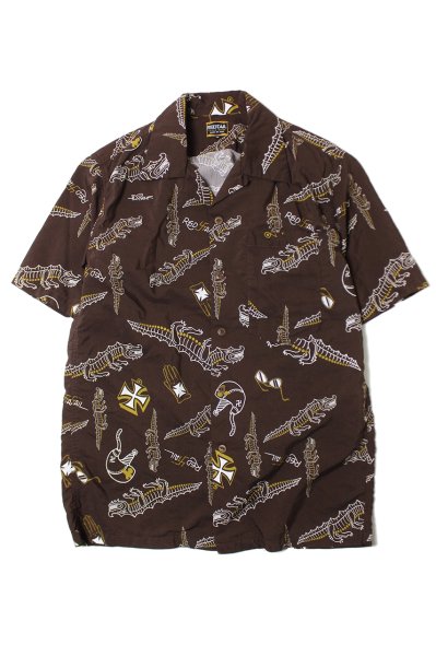 画像1: 【ViSE CLOTHING/バイスクロージング】WiLD DRAGON S/S Shirt　BROWN (1)