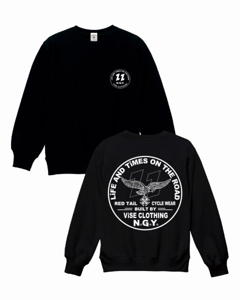 画像1: 【ViSE CLOTHING/バイスクロージング】V22-E Heavy Weight Crew Neck Sweat　Black (1)