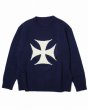 画像1: 【ViSE CLOTHING/バイスクロージング】24_BiG DADDY MC Sweater　Navy (1)