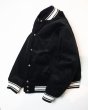 画像4: 【ViSE CLOTHING/バイスクロージング】k5L Corduroy Stadium Jacket　BLACK-WHITE (4)