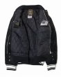 画像3: 【ViSE CLOTHING/バイスクロージング】k5L Corduroy Stadium Jacket　BLACK-WHITE (3)