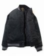 画像2: 【ViSE CLOTHING/バイスクロージング】k5L Corduroy Stadium Jacket　BLACK-GRAY (2)