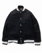 画像1: 【ViSE CLOTHING/バイスクロージング】k5L Corduroy Stadium Jacket　BLACK-WHITE (1)