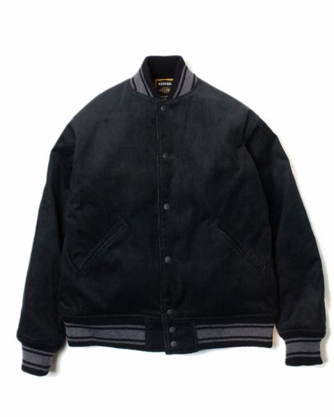 画像1: 【ViSE CLOTHING/バイスクロージング】k5L Corduroy Stadium Jacket　BLACK-GRAY (1)