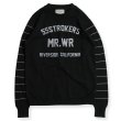 画像1: 【WESTRIDE/ウエストライド】NGT BORDER SLEEVE SWEATER　BLK (1)