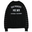 画像2: 【WESTRIDE/ウエストライド】NGT BORDER SLEEVE SWEATER　BLK (2)