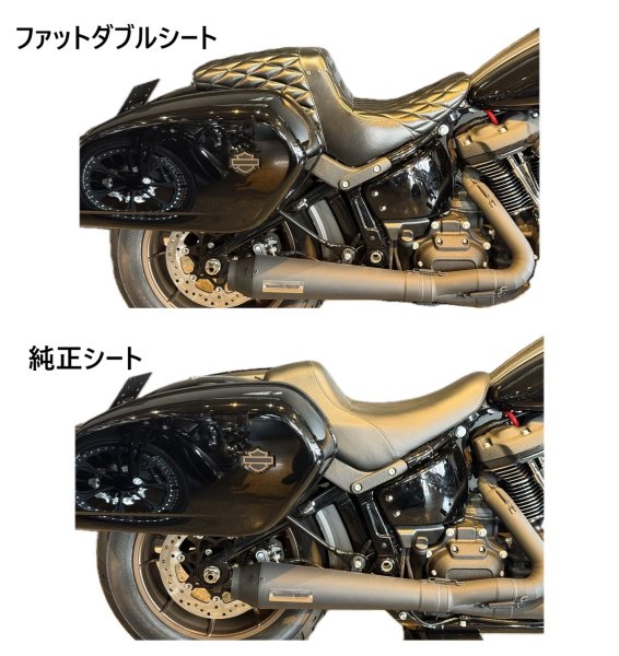 画像2: M8用　ファットダブルシート(ダイヤステッチ)※※在庫なしの場合、発送まで2か月ほどお日にち頂いております※※ (2)