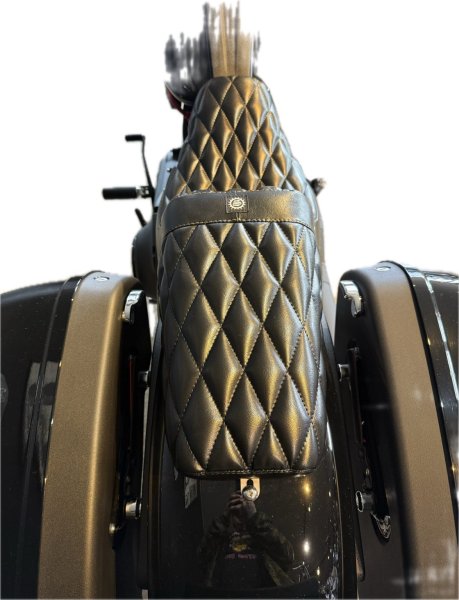 画像3: M8用　ファットダブルシート(ダイヤステッチ)※※在庫なしの場合、発送まで2か月ほどお日にち頂いております※※ (3)