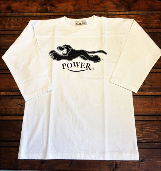 画像1: 【PARASITE/パラサイト】POWER 3/4 SLEEVE FOOTBALL SHIRT　WHITE (1)