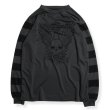 画像1: 【WESTRIDE/ウエストライド】POWER DRY BORDER SLEEVE LONG TEE　GRY/BLK (1)