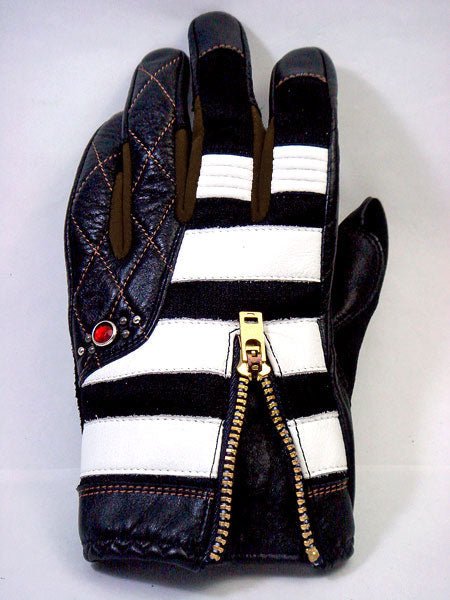 画像1: 【HEAD WAYZ/ヘッドウェイズ】TYPEVG13A STRIPE MESH GLOVES　WHITE (1)