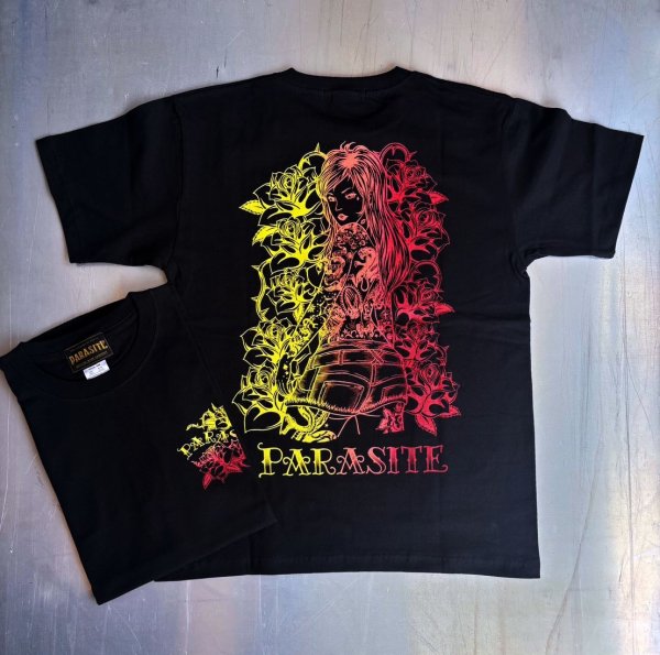 画像1: 【PARASITE/パラサイト】ROSE LIP S/S T-SHIRT　BLACK (1)