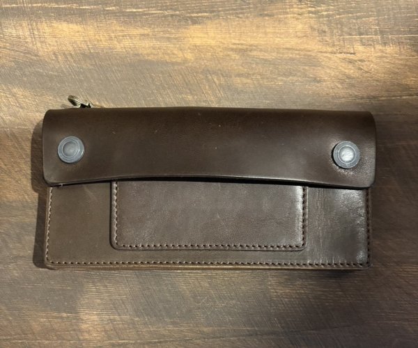 画像1: 【PARASITE/パラサイト】TRACKER LEATHER WALLET STANDARD　BROWN (1)