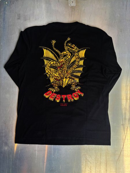画像1: 【PARASITE/パラサイト】DESTROY LONG TEE　BLACK (1)