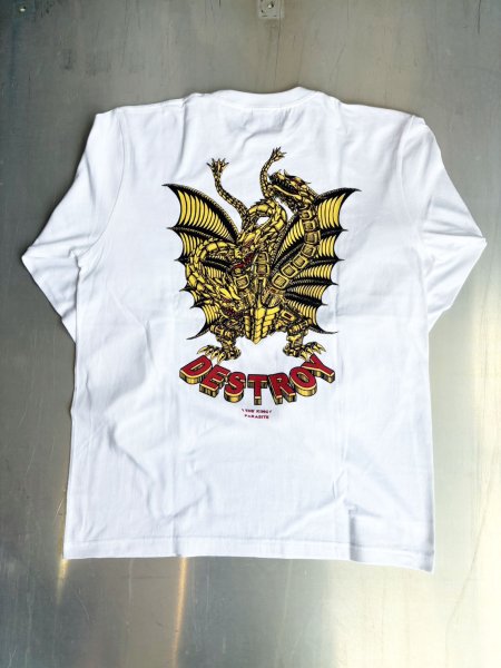 画像1: 【PARASITE/パラサイト】DESTROY LONG TEE　WHITE (1)