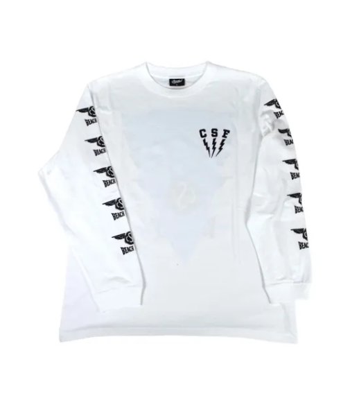 画像1: 【HWZN BROSS/ハウゼンブロス】CSF2023 CREWNECK L/S TEE-SHIRTS　WHITE (1)