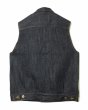 画像2: 【ViSE CLOTHING/バイスクロージング】Cross Denim Vest 6th　BLUE (2)