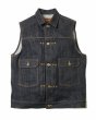 画像1: 【ViSE CLOTHING/バイスクロージング】Cross Denim Vest 6th　BLUE (1)